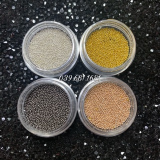 [Mã SKAMLTSW8 giảm 10% đơn 100K] Hũ Bi Vàng, Bạc, Chì, Hồng Gold không phai màu 0.8mm và 1mm hũ 5gr