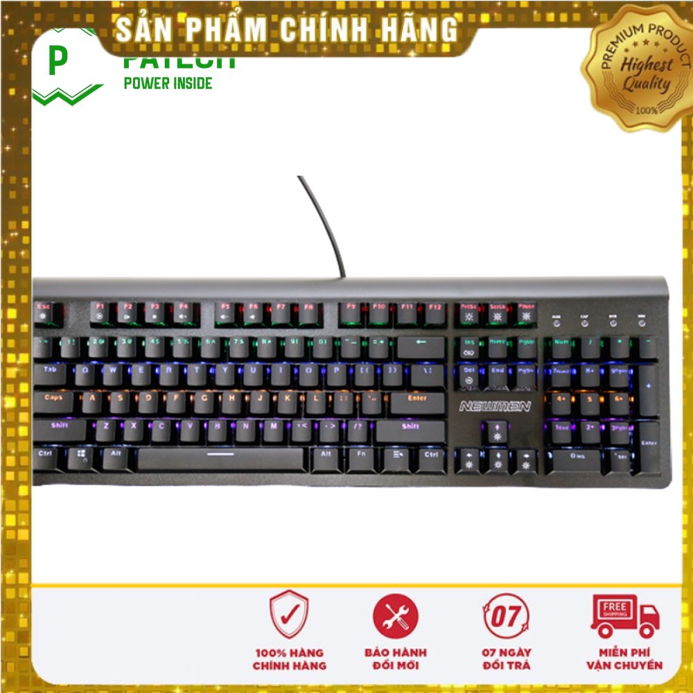 [ Free Ship ] Bàn phím cơ có dây Gaming Newmen GM390 (RGB, Quang cơ, IP66, Alu ) - Hàng Chính Hãng