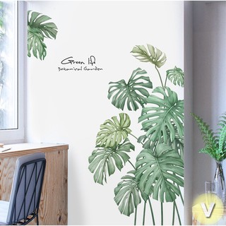 Decal dán tường Cành cọ nhiệt đới