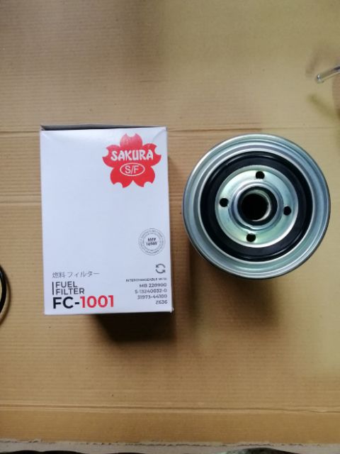 Lọc nhiên liệu xe nâng Komatsu 3 tấn, Huyndai 1 tấn mã FC-1001 MB220900 31973-44100 F-6243 FU-1048 FF5610 8-94369299-3