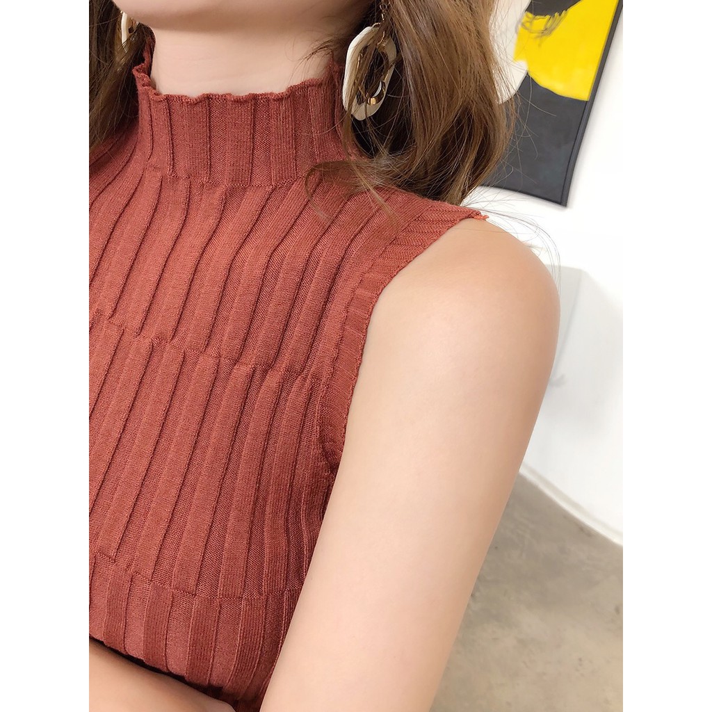 Áo ba lỗ cổ 3 phân Forgirl không tay body tôn dáng tiểu thư | BigBuy360 - bigbuy360.vn