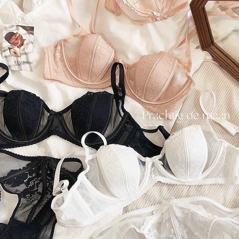 Bộ đồ lót B058 có gọng mút mỏng pha lưới cao cấp,sexy ,quyến rũ