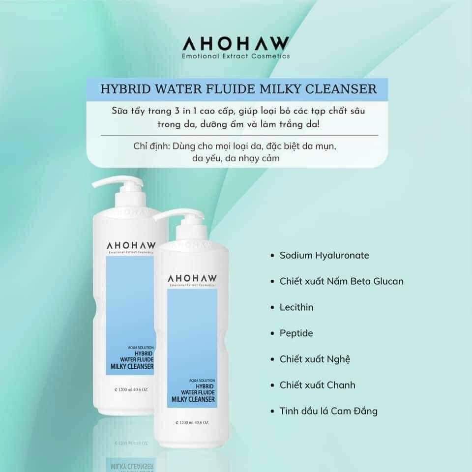 Sữa Tẩy Trang 3 Trong 1 Ahohaw Hybrid Water Cleanser 1200ML HÀN QUỐC