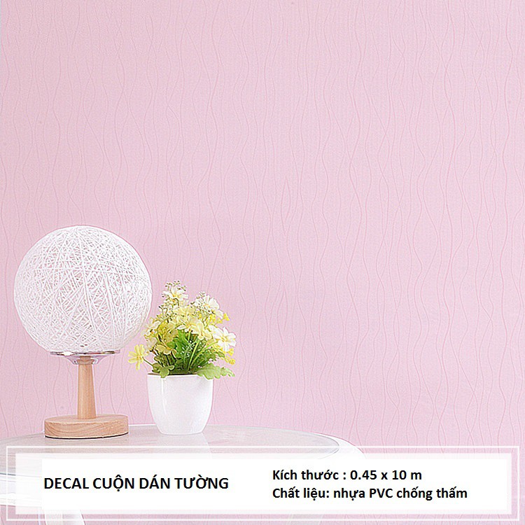 10m decal dán tường có sẵn keo MÀU HỒNG - decal cuộn HCM