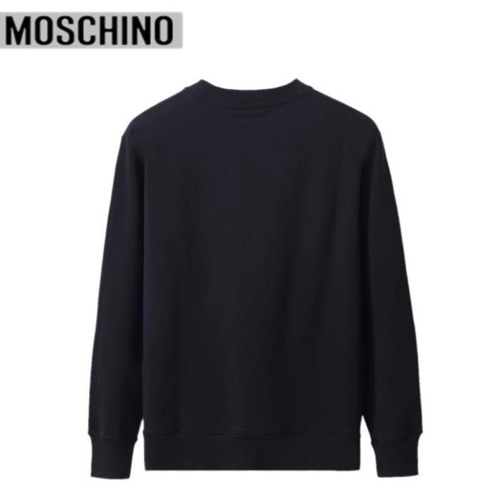 Áo nỉ tay dài cổ tròn in hình gấu MOSCHINO thời trang Hàn Quốc cho nam và nữ mã 38 -nd2 🌸 ⚡