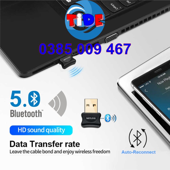 USB Bluetooth 5.0 Netlink – Chính Hãng Netlink bảo hành 1 năm – Hỗ trợ máy tính kết nối Bluetooth với các thiết bị khác