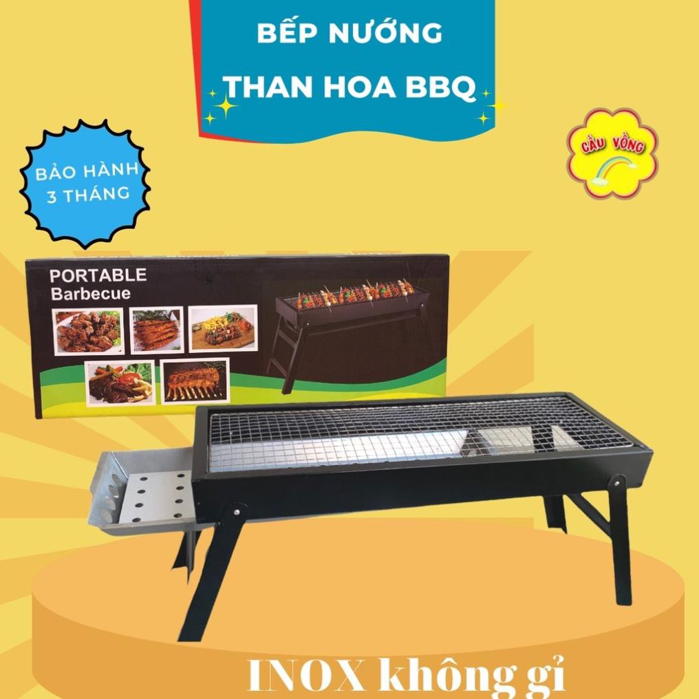 Bếp Nướng Than Hoa BBQ Ngoài Trời Cao Cấp, Lò Nướng Than Hoa Không Khói, inox không gỉ, dễ dàng sử dụng,Gấp Gọn