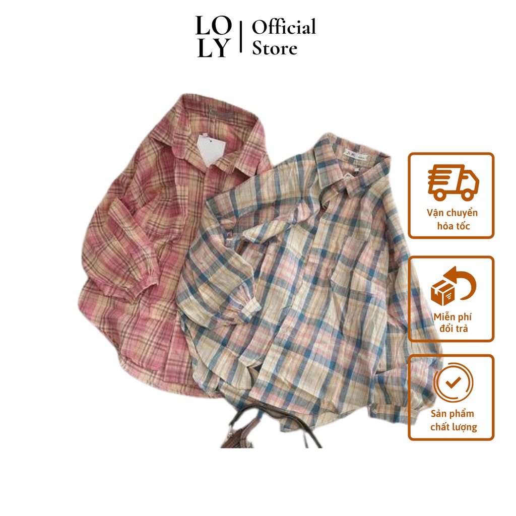 Áo Sơ Mi 2 Túi Kẻ Sọc Dễ Phối Đồ, Hàng Cao Cấp Loại 1 Không Bai Xù - LOLY Store CD070