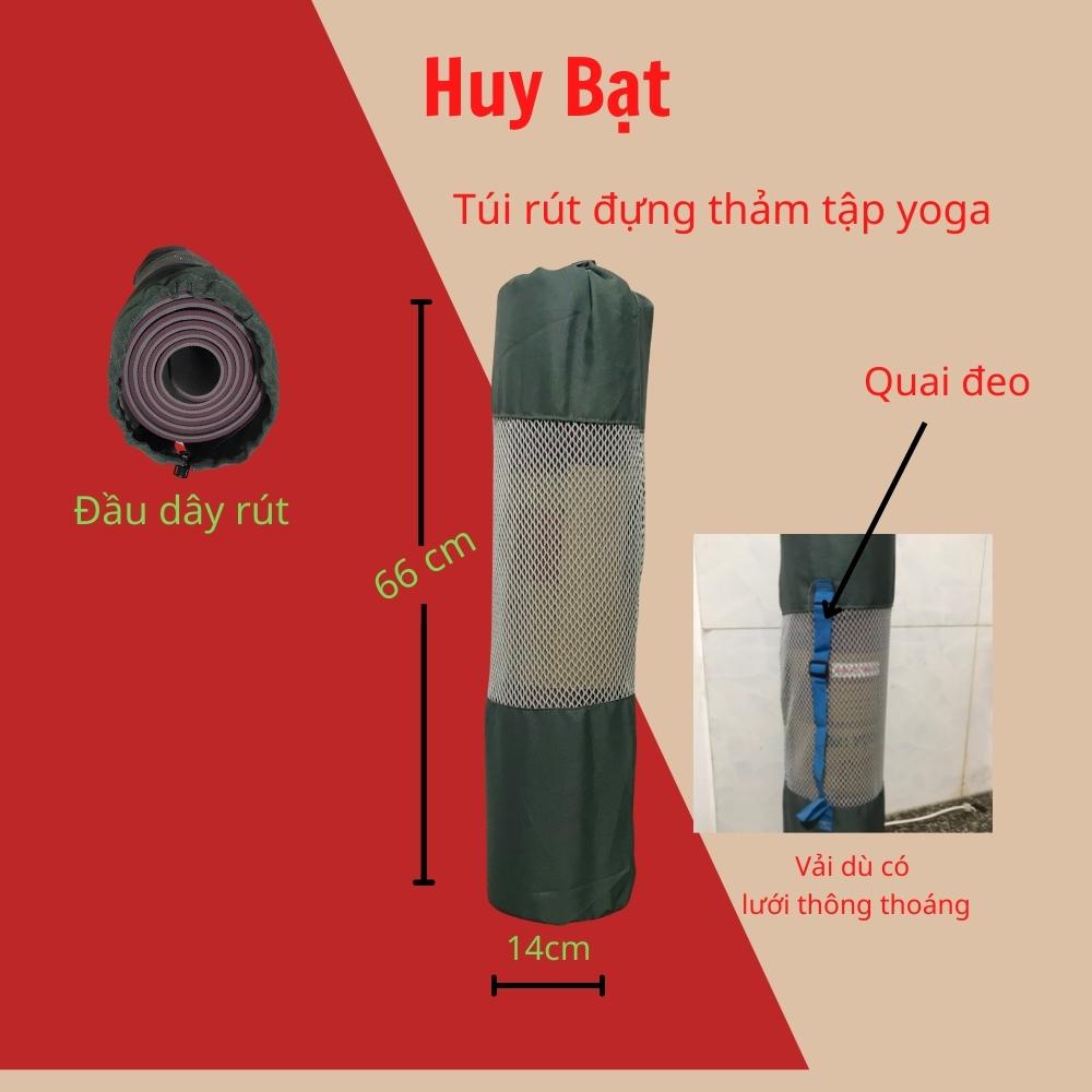 Thảm Tập Gym Huy Bạt 8mm 2 Lớp Chất Liệu Thảm Tập Chịu Lực Chống Lún Phù Hợp Cho Các Động Tác Mạnh Kích Thước 183x61cm
