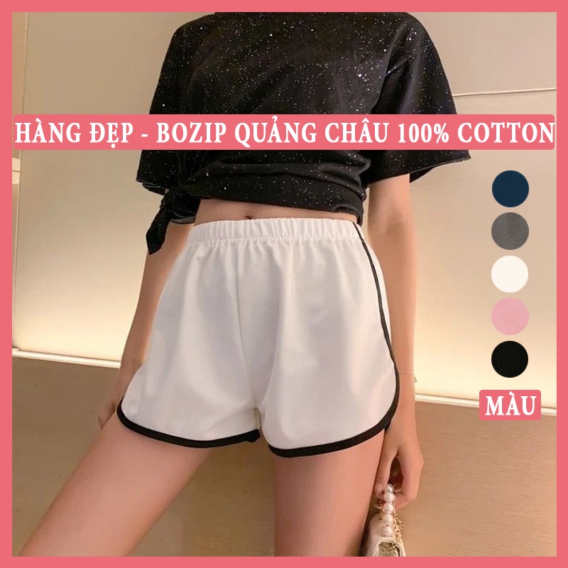 Quần Short Nữ, Quần đùi ngủ nữ mặc nhà Phối Viền cá tính 100% Cotton Bozip Mới 2022 | WebRaoVat - webraovat.net.vn