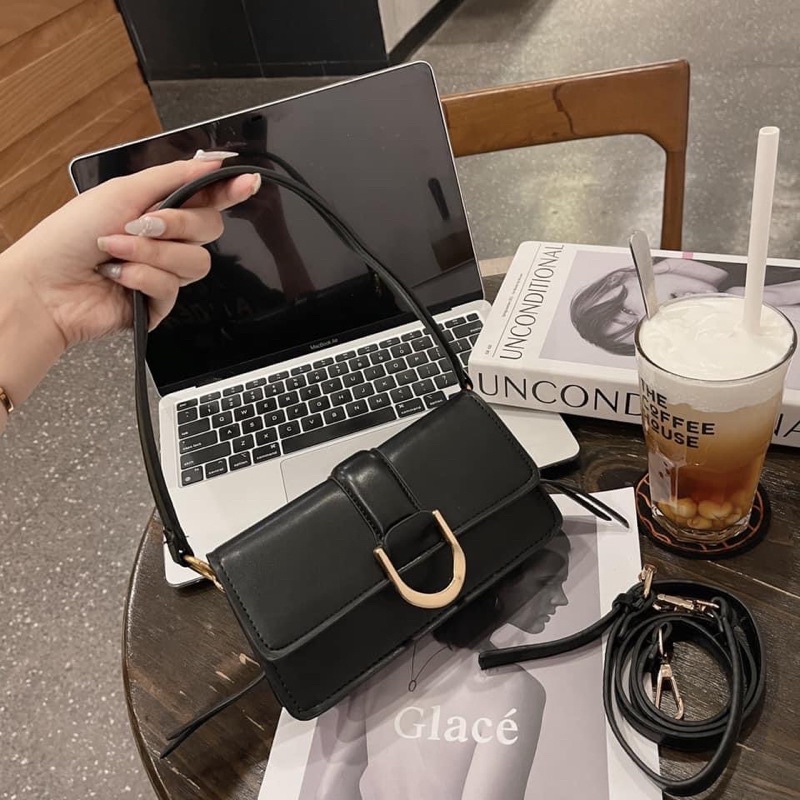 Túi xách nữ đeo vai , túi xách vintage phong cách thời trang Hàn quốc , có 2 dây đeo chéo đeo vai