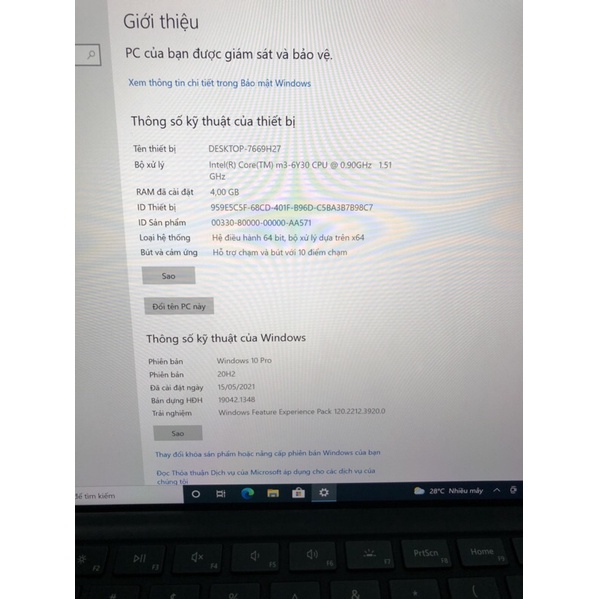 máy tính bảng surface pro 4 cũ