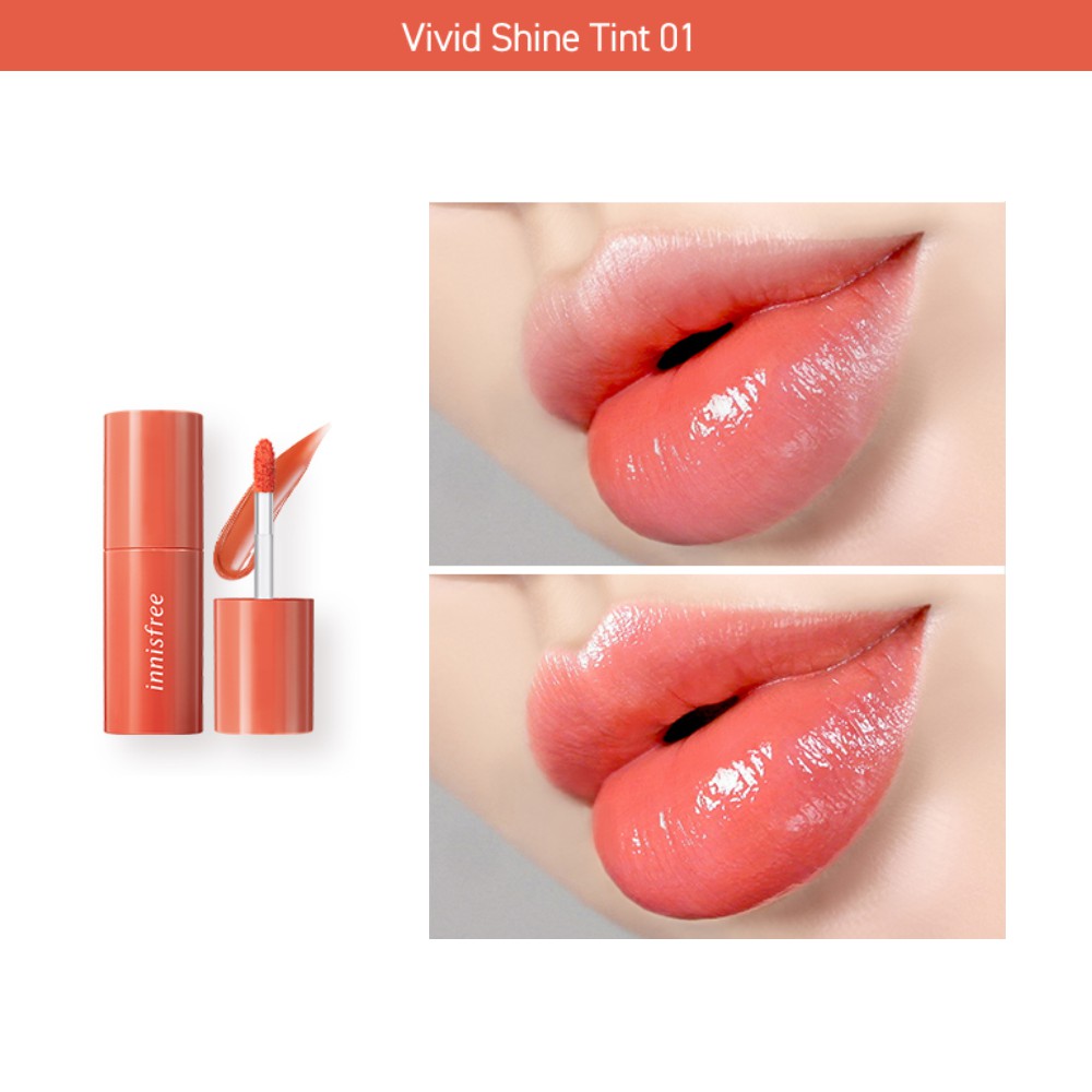 [Mã FMCGMF11 giảm 8% đơn 250K] Son môi lâu trôi dưỡng ẩm innisfree Vivid Shine Tint 4.5g