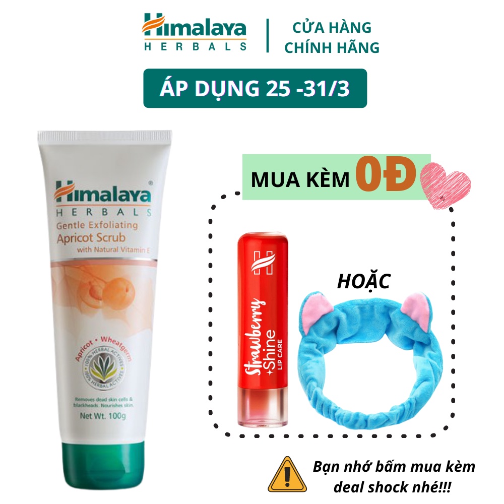 Tẩy tế bào chết trắng da mềm mịn từ quả mơ Himalaya Gentle Exfoliating