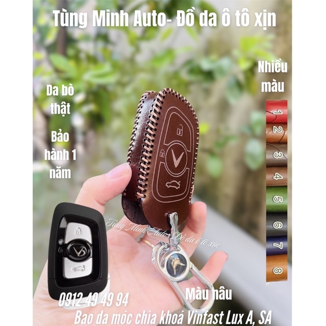 Bao da ốp chìa khoá ô tô Vinfast Lux A, SA , Lux A2.0 , SA 2.0