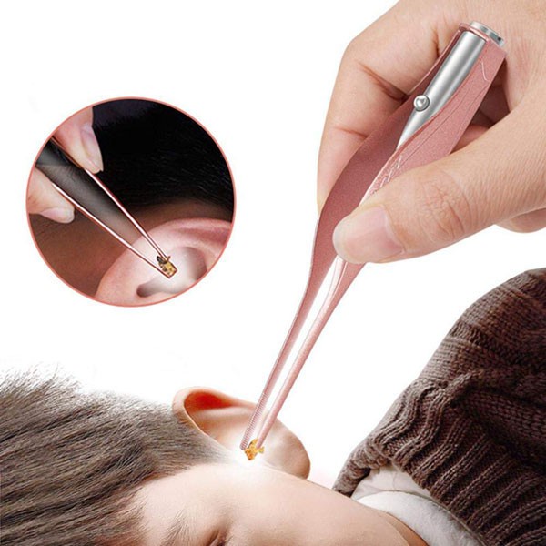 Dụng cụ lấy ráy tai 3 in 1 bút soi tai có đèn cao cấp đóng hộp thiếc sang trọng