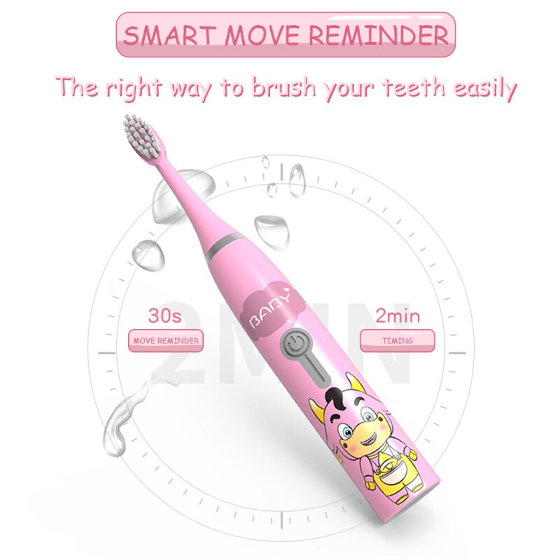 [Hàng mới về] Bàn chải đánh răng điện sonic/ Đầu bàn chải chống thấm nước làm trắng răng