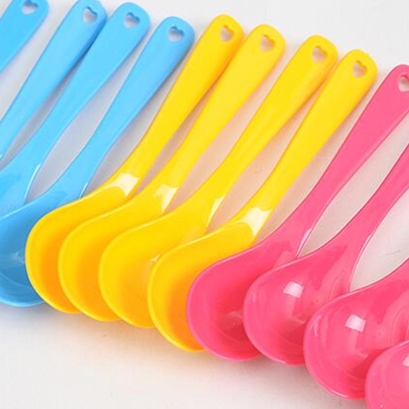 Bộ 12 Muỗng Nhựa Cấp Thực Phẩm Dùng Tập Ăn Cho Bé Sơ Sinh