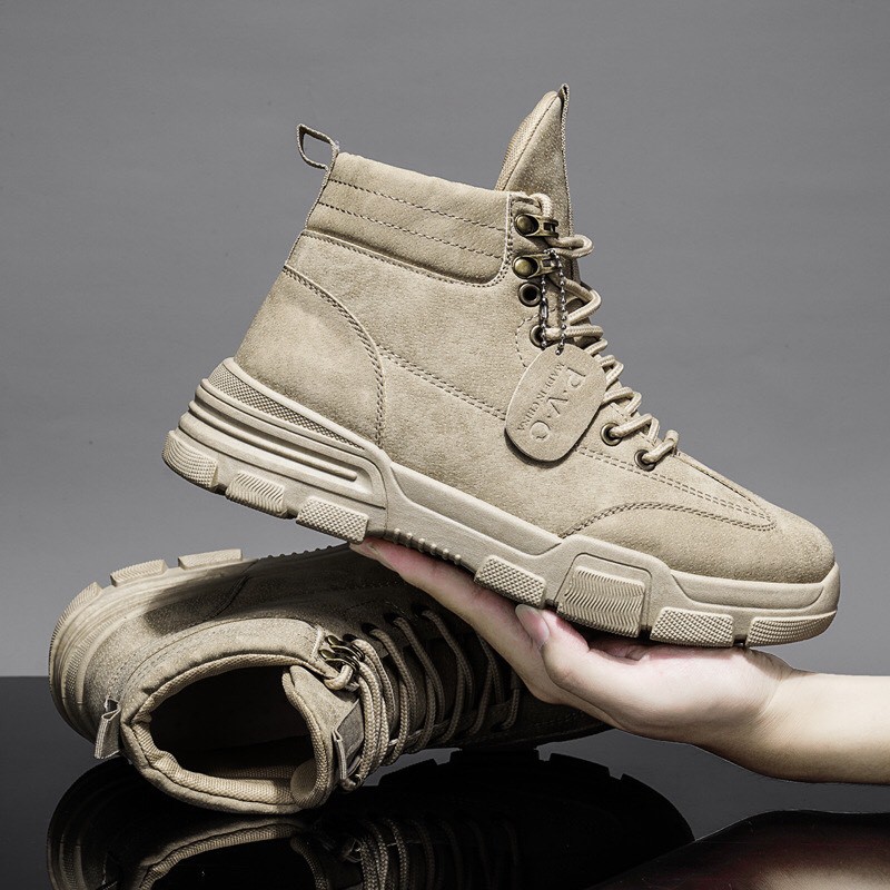 Giày cao cổ nam P.V.O thời trang phong cách bụi - Giày nam cao cổ chốt đinh cực đỉnh | BigBuy360 - bigbuy360.vn