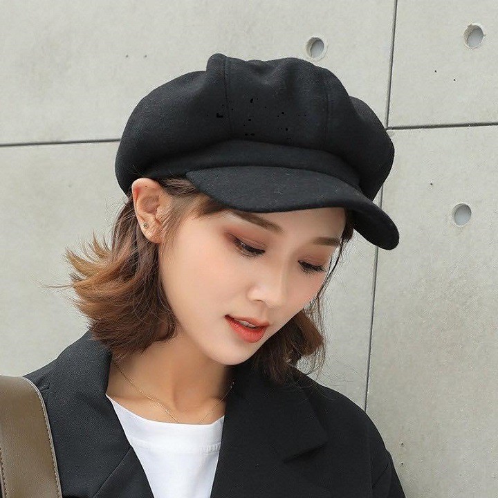 Mũ Baret Nồi Nữ Kiểu Dáng Hàn Quốc - Mũ nồi baret lưỡi chai