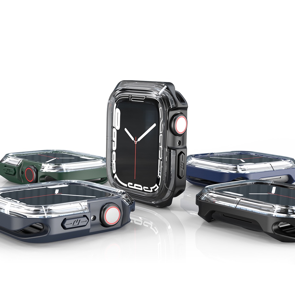 Ốp Lưng TPU + PC Trong SuốT Cho ĐồNg Hồ Apple Watch 7 6 SE 5 4 iWatch 40mm / 44mm / 41mm / 45mm