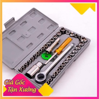 [XẢ KHO+FREE SHIP] Bộ khẩu xiết ốc , mở vít Bugi 40 chi tiết
