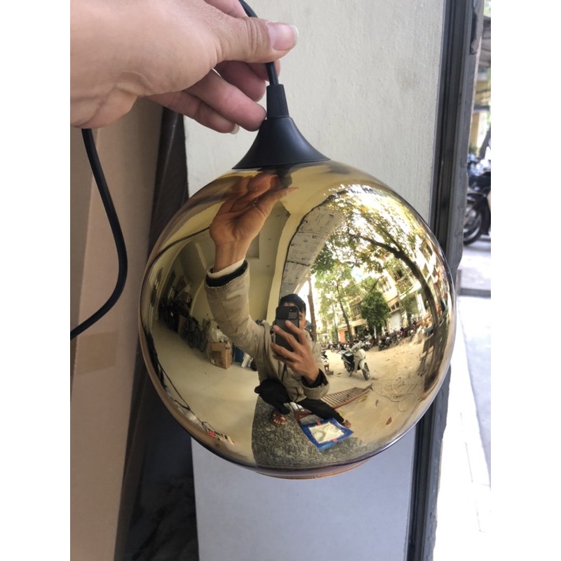 Đèn thả thủy tinh màu vang 150mm/200mm/250mm/300mm