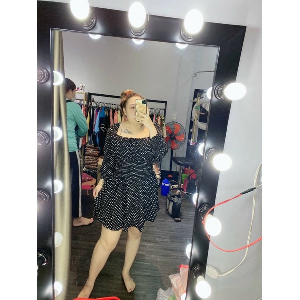 Đầm Bi "Bigsize" Nhún Eo