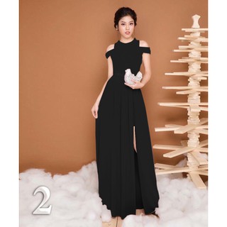 Đầm Dự Tiệc xẻ tà vai cut out