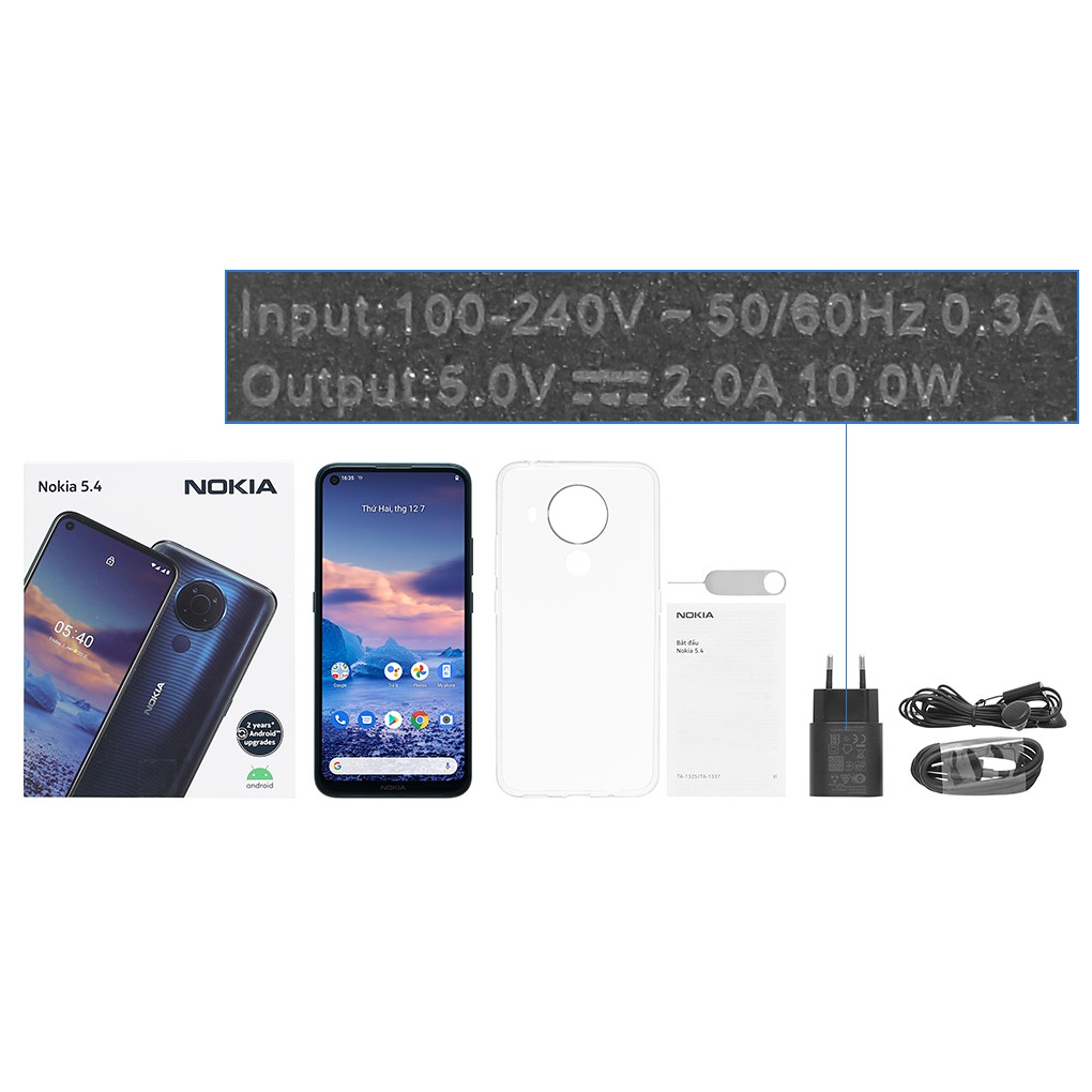 [Mã ELMALL1TR giảm 5% đơn 3TR] Điện Thoại Nokia 5.4 (4GB/128GB) - Hàng Chính Hãng, Mới 100%, Bảo hành 12 tháng