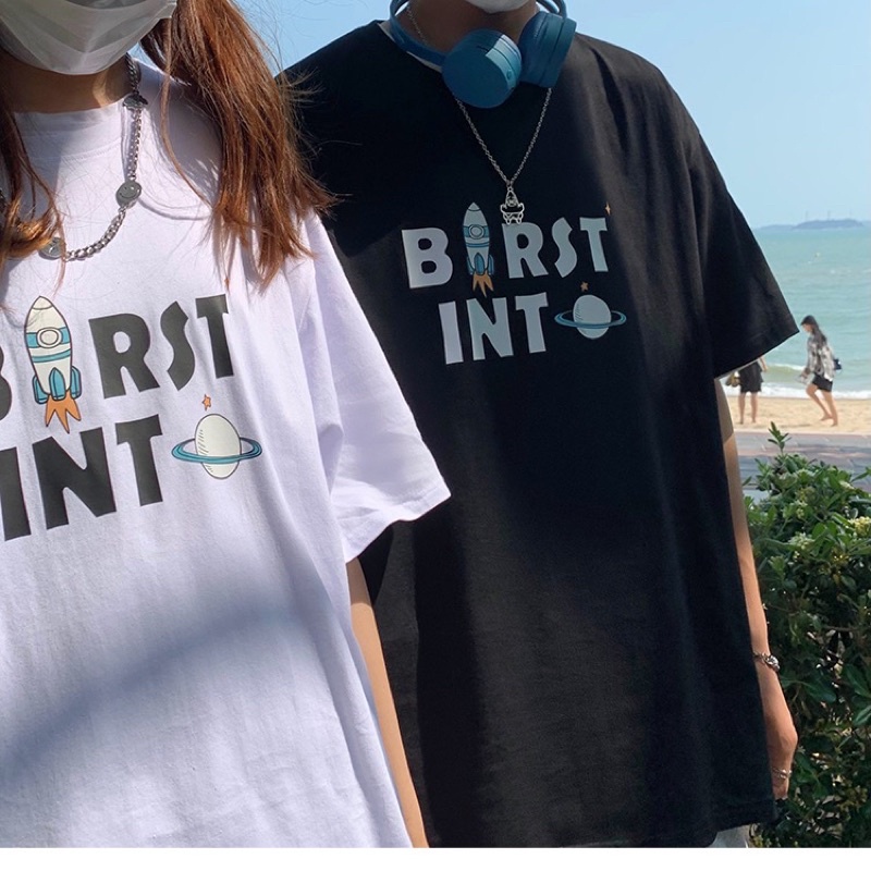 Áo thun tay lỡ nam nữ, áo phông unisex form rộng chất cotton in hình NT