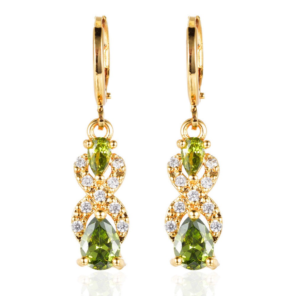 Hoa Tai Mạ Vàng Đính Đá Sang Trọng Cho Nữ