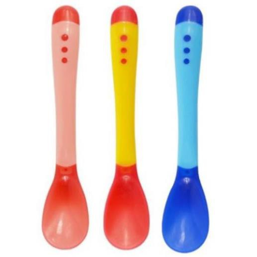 Thìa Ăn Dặm Silicon Có Báo Nóng An Toàn Cho Bé