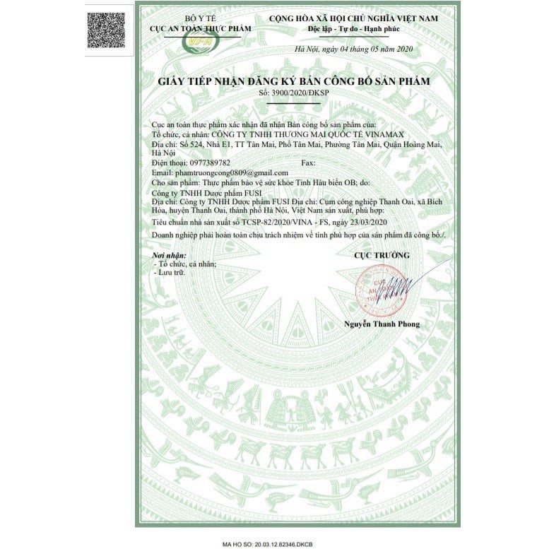 Tinh Hàu biển Ob - lọ 30 viên