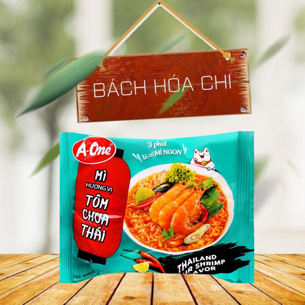 Thùng 30 gói Mì A-One hương vị tôm chua Thái