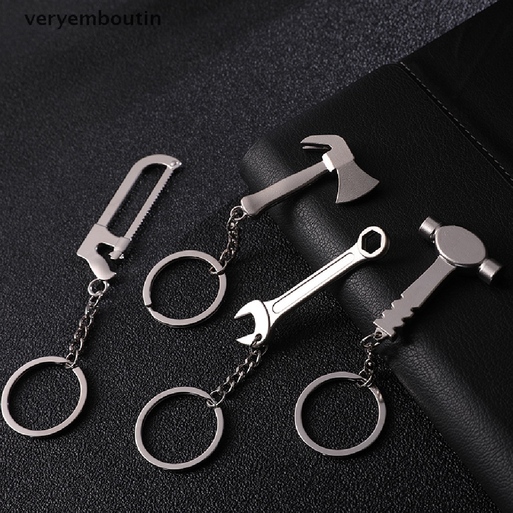 in Car Metal Wrench Style Key Chain Creative Fashion Gift Silver Compact Keychain n