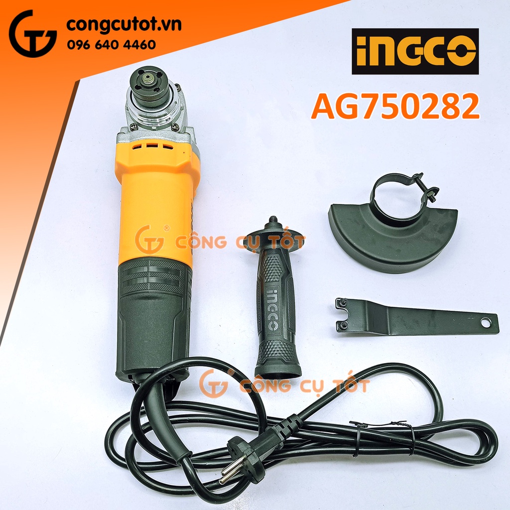 Máy mài góc Ø100 750W 12000 vòng/phút  INGCO AG750282