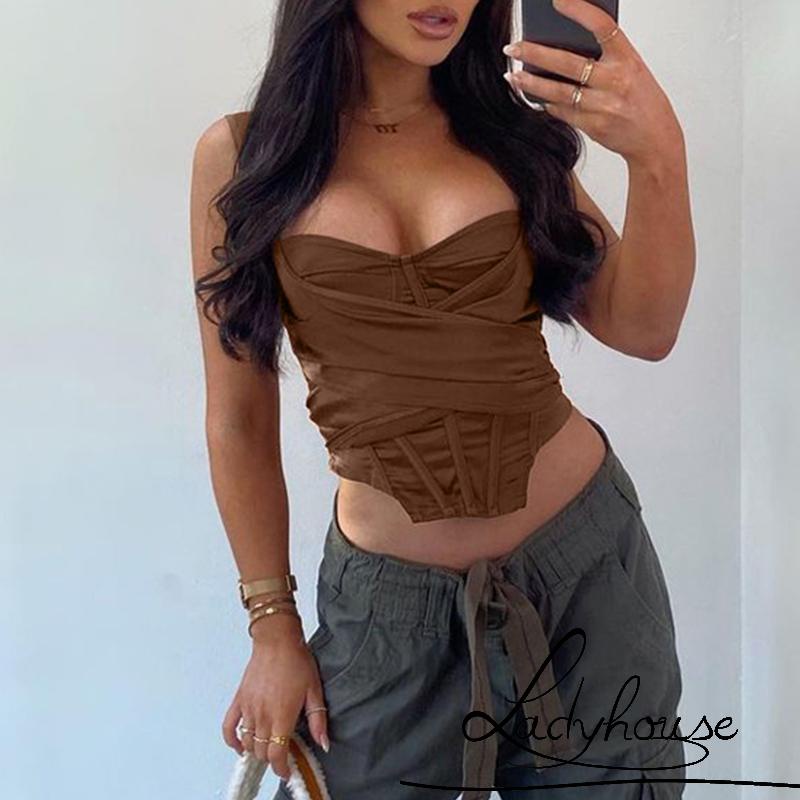 Áo Croptop Hai Dây Màu Trơn Thời Trang Dành Cho Nữ