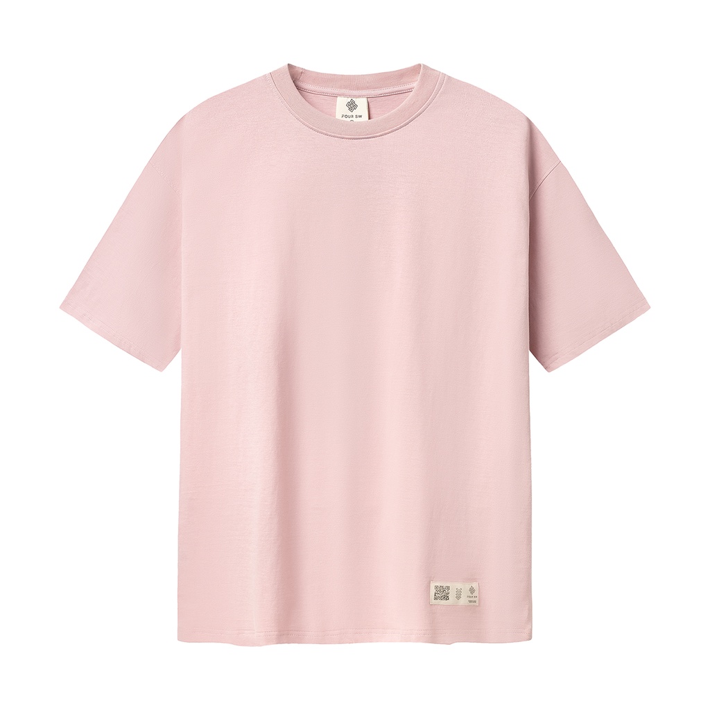 Áo thun trơn tay lỡ  Fullbox Four Basic phong cach Unisex Nam Nữ chất lượng Premium Cotton oversize form rộng T01 | WebRaoVat - webraovat.net.vn