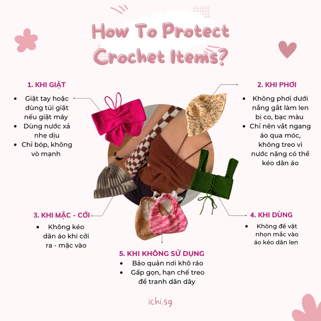 Gichi Crochet Top - Áo móc len - Ichi.sg