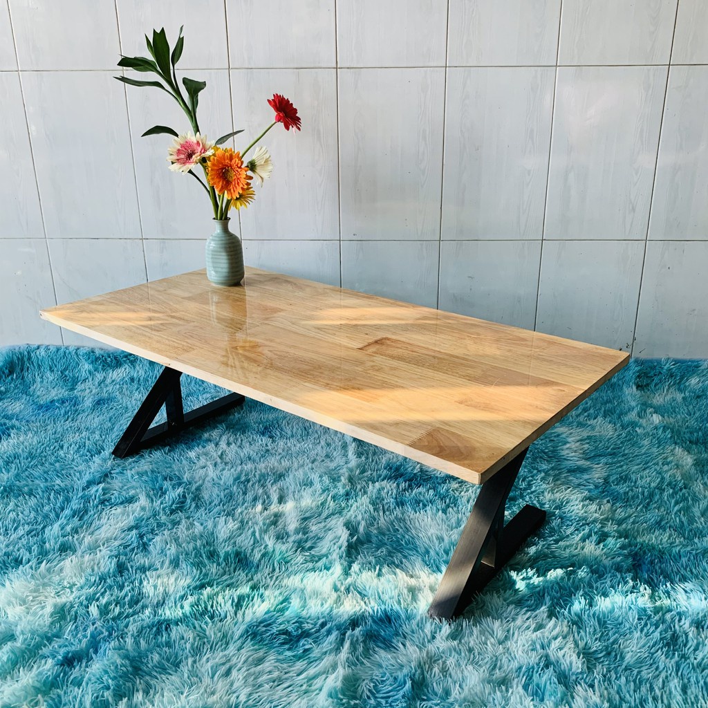 , mặt gỗ cao su tự nhiên100% chống thấm nước,chân sắt sơn tĩnh điện cao cấp