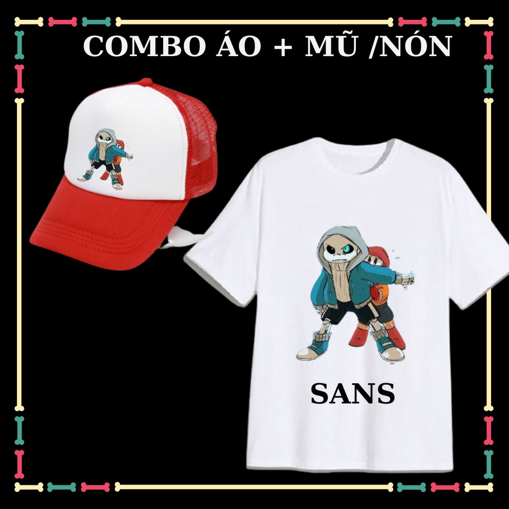 Combo áo Sans siêu ngầu tay ngắn cho bé trai bé gái