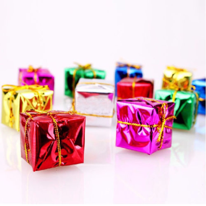 Set 12 Túi Bong Bóng Nhiều Màu Trang Trí Cây Thông Noel