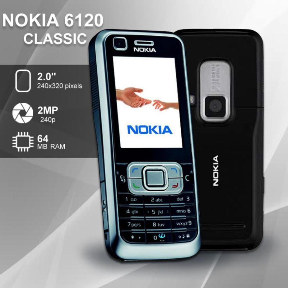 Điện Thoại Nokia 6120 Classic 3G Mỏng Nhỏ Gọn Bảo Hành 12 Tháng