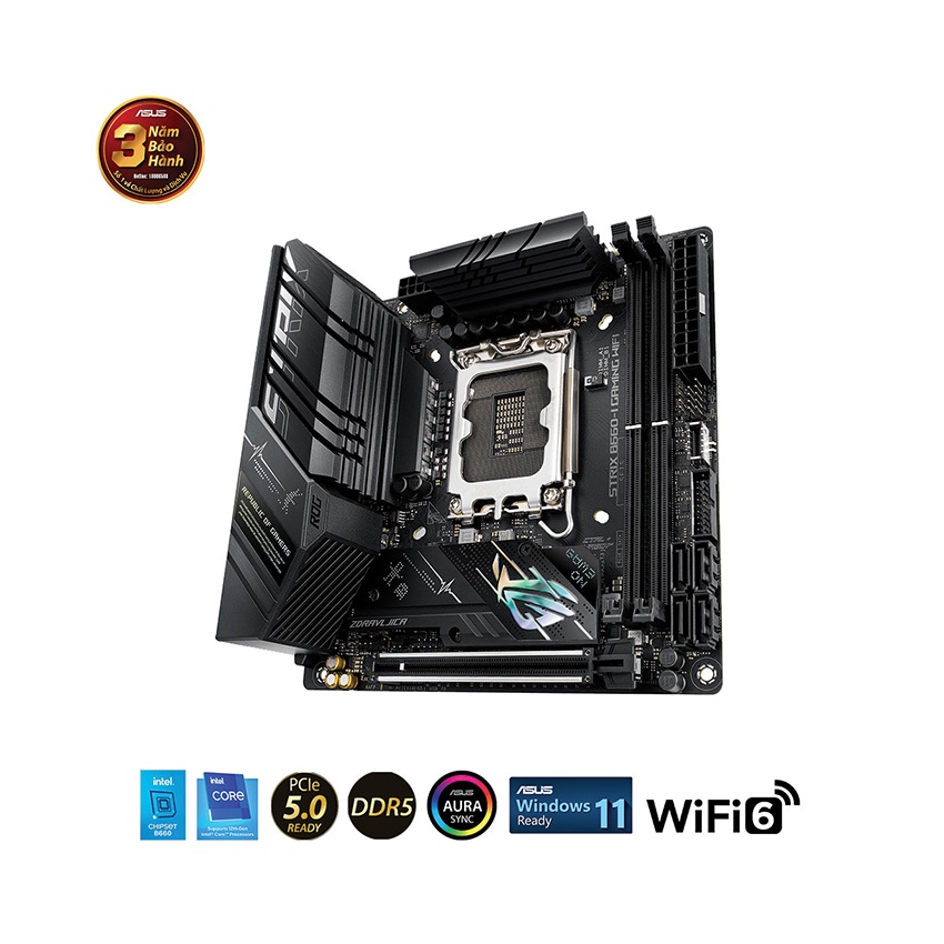 Mainboard Asus ROG STRIX B660-I GAMING WIFI (Intel B660, LGA 1700, 2 khe RAM) Tích hợp sẵn Wifi &amp; Bluetooth