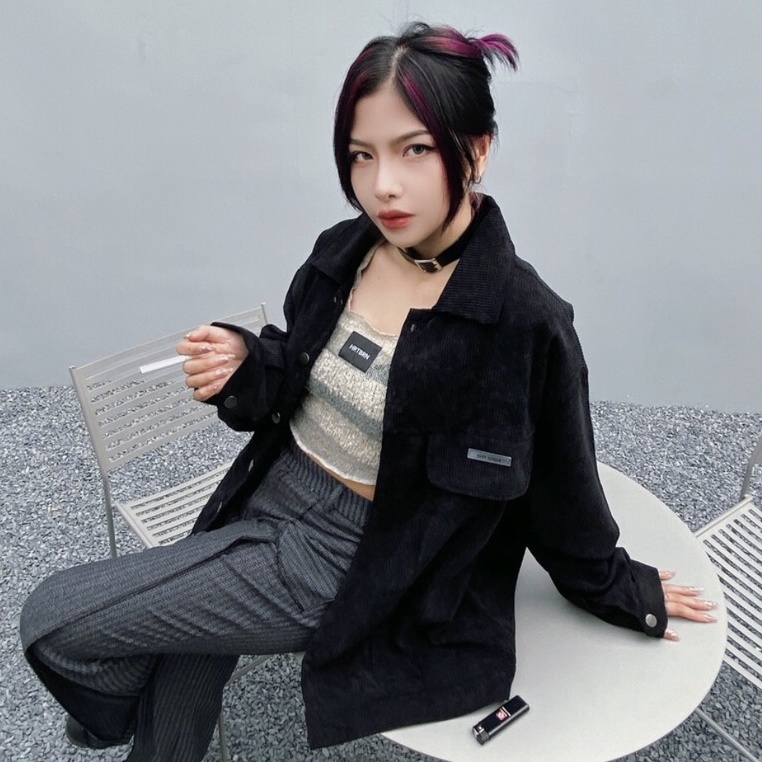 Áo khoác nam nữ jacket nhung tăm Jiang Store - Áo khoác nhung tăm Unisex form rộng 3 lớp dày dặn