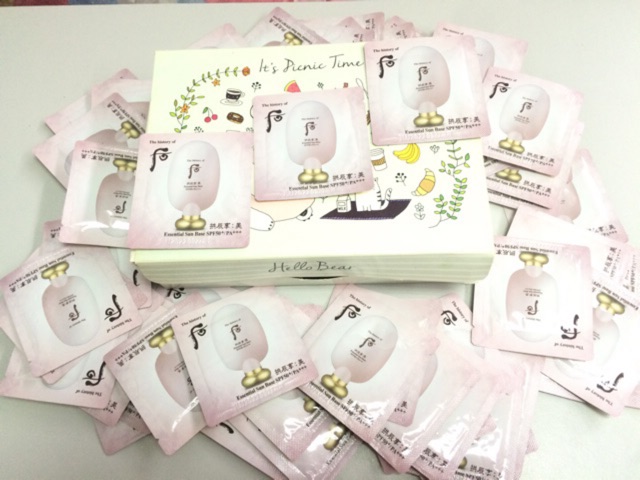 Combo 10  Sample Kem Lót Trang Điểm Chống Nắng Whoo Essential Sun Base SPF50+ | BigBuy360 - bigbuy360.vn