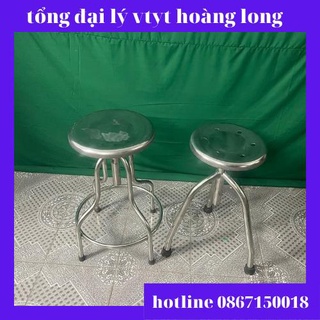 Ghế xoay inox 4 chân dùng trong y tế phòng thí nghiệm