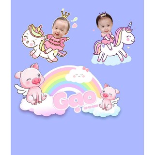 Set Chibi sinh nhật bé 4 hoặc 8 chi tiết.
