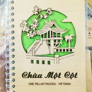 Sổ lưu niệm gỗ khắc laser (16cm x 11cm)
